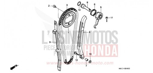 CATENA DISTRIBUZIONE/TENDICATENA XR600RP di 1993